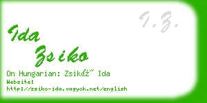 ida zsiko business card